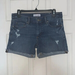 Loft distressed jean shorts 